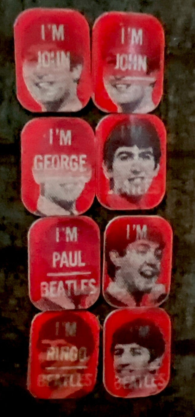 1960s Beatles vending Vari-Vue unused ring inserts set - photo 4