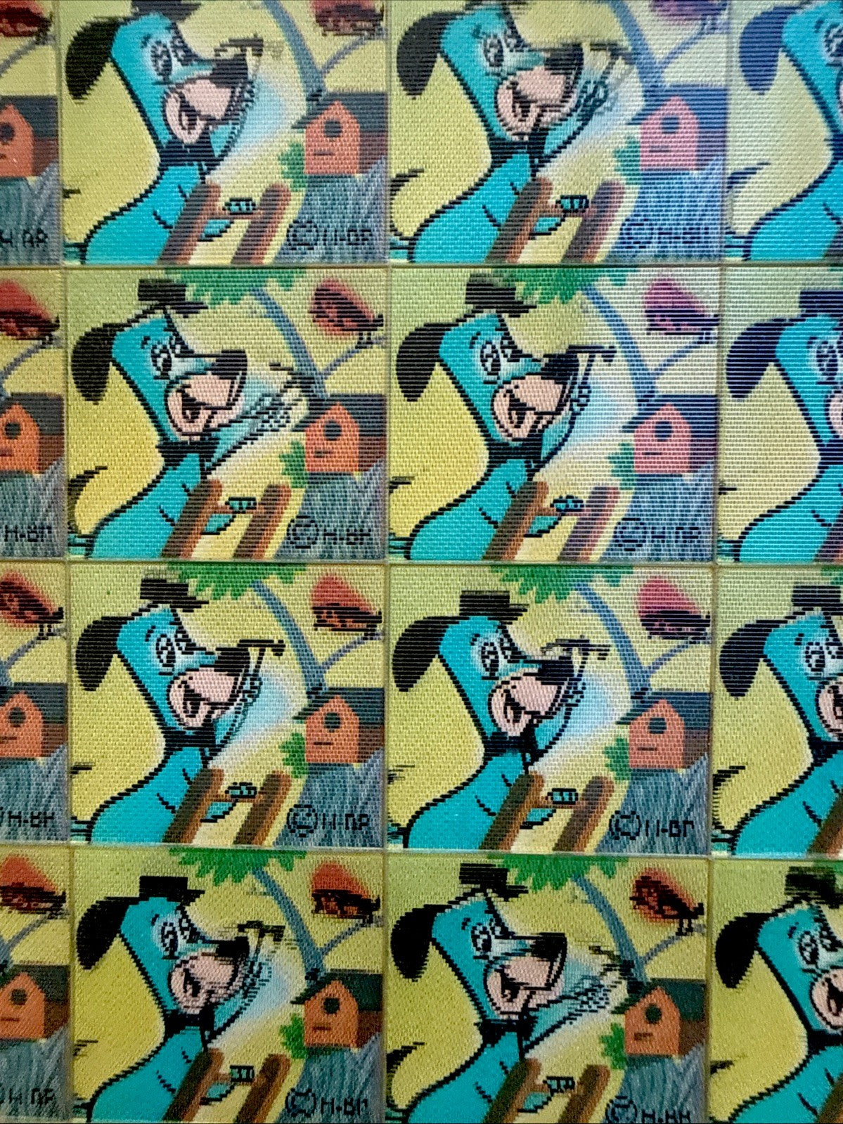1960s Vari-Vue Huckleberry Hound uncut sheet of 42 lenticular flickers - photo 3