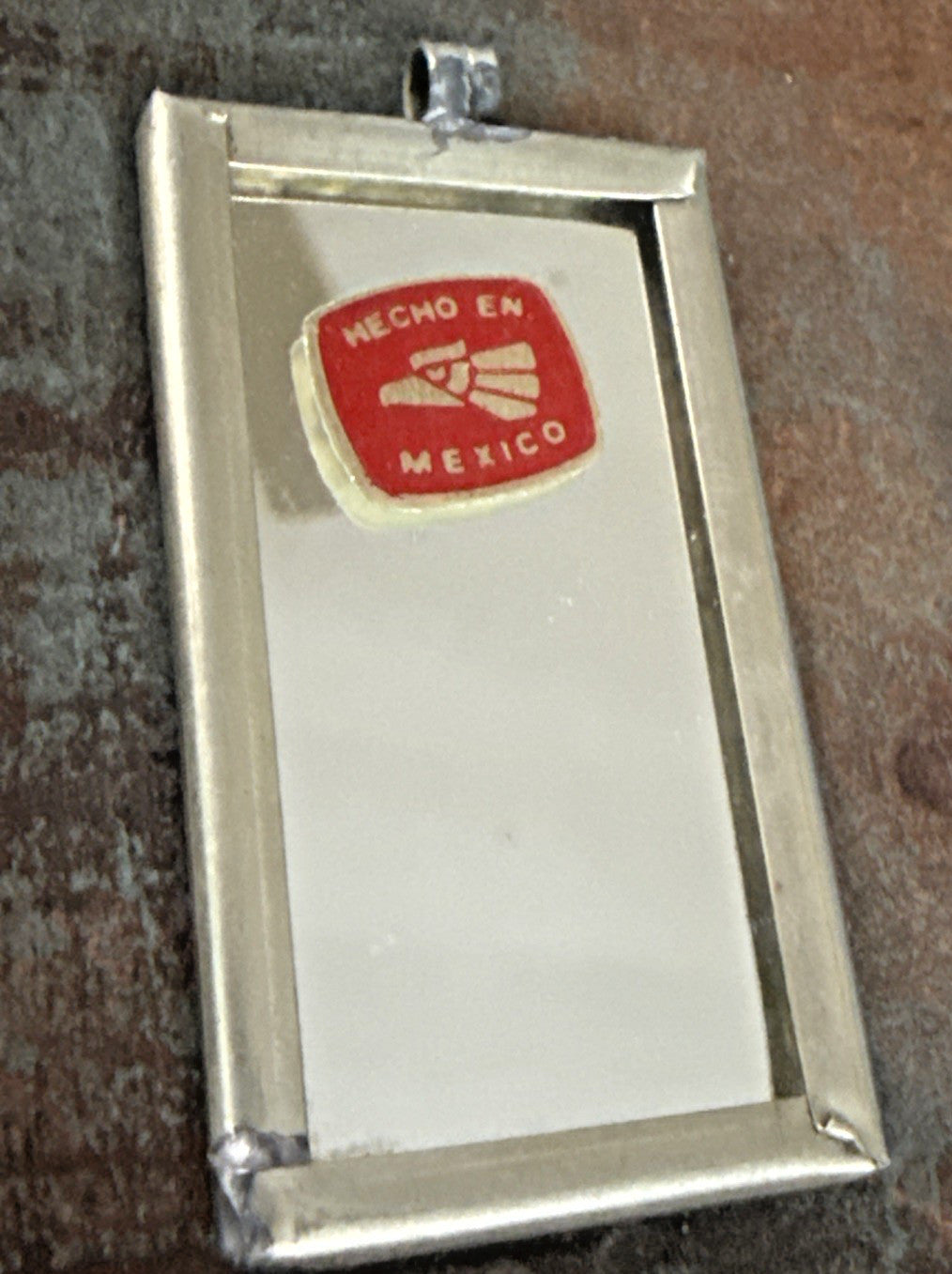 1950s traffic light Vari-Vue flicker lenticular mirrored pendant - photo 6