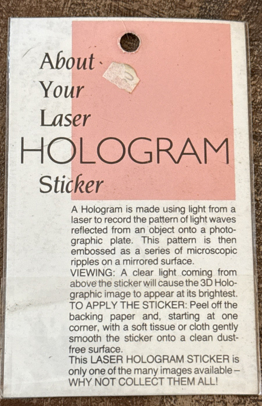 A.H Prismatic vintage hologram skull sticker new in package - photo 6