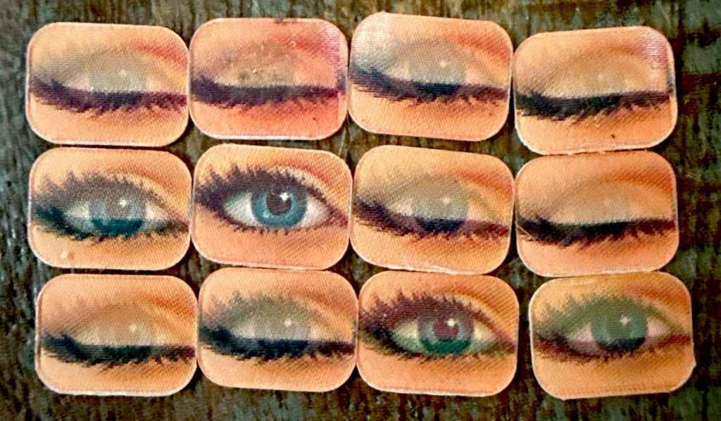1960s Vari-Vue blinking blue eye flicker unused ring inserts - photo 2