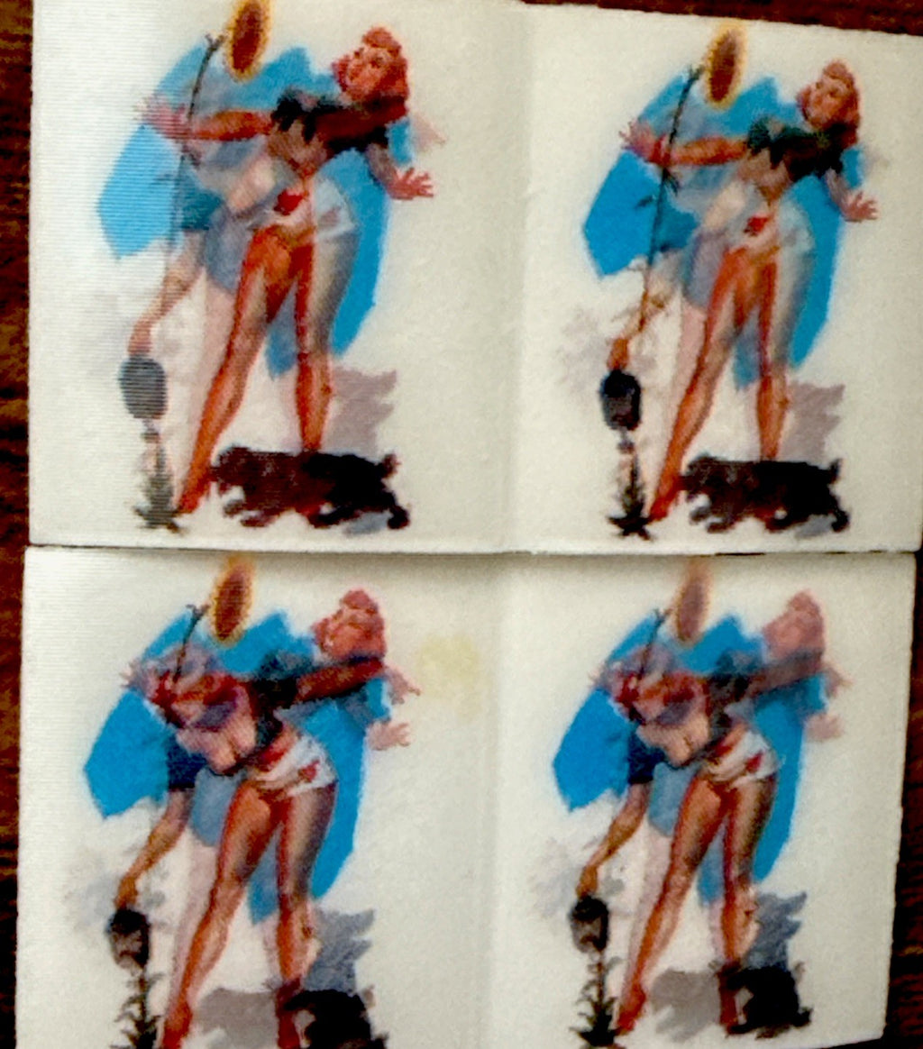 1950s Vari-Vue girl watering flowers with dog 2-phase flickers lot - photo 2