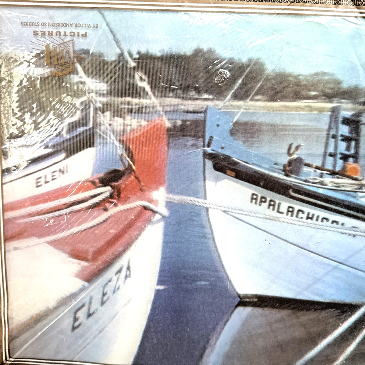 RARE VTG LENTOGRAPH BY VICTOR ANDERSON SAIL BOATS AT ANCHOR NAUTICAL 16 X 12 - photo 3