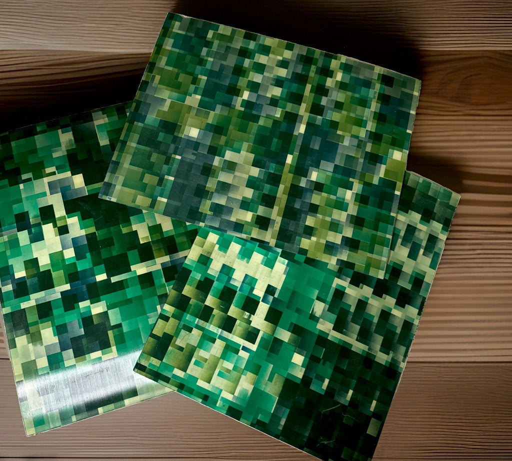 1960s Vari-Vue 3D lenticular moving motion green geometric 11x14