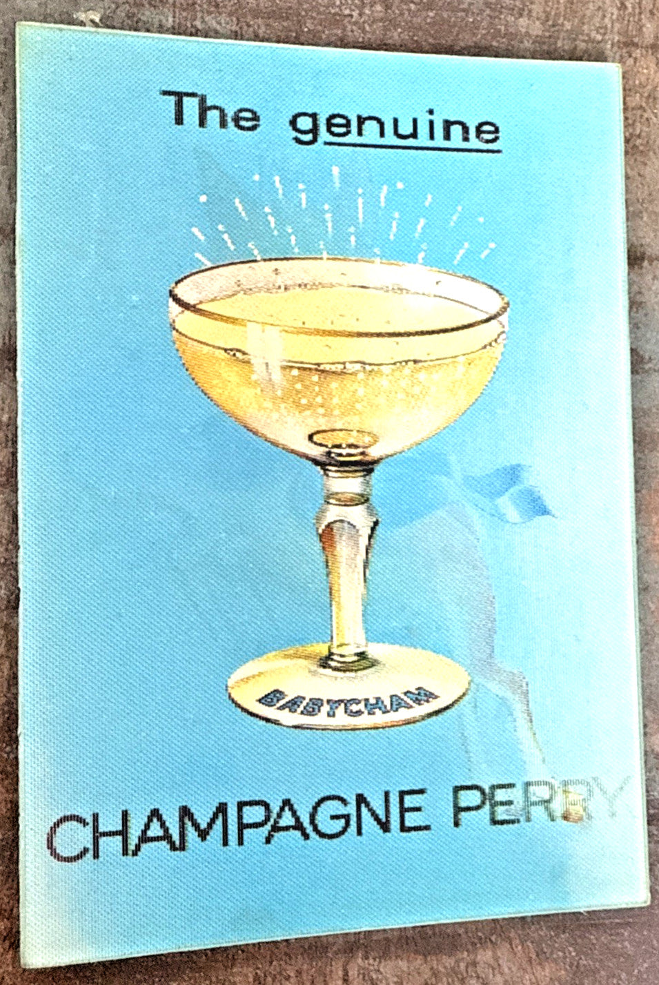1950s Vari-Vue Babycham champagne perry lenticular advertisement