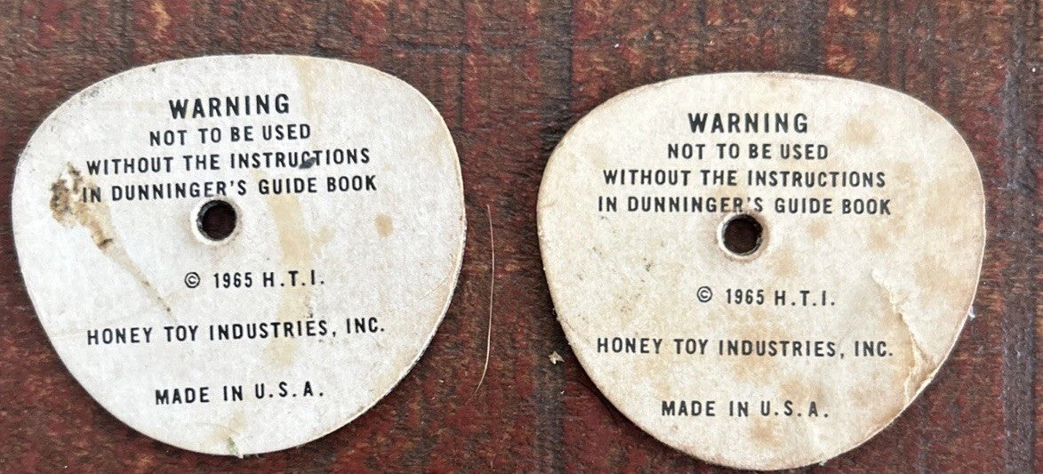 1965 VARI VUE THE AMAZING DUNNINGER'S HYPNOTIC EYEGLASS INSERTS RARE - photo 3