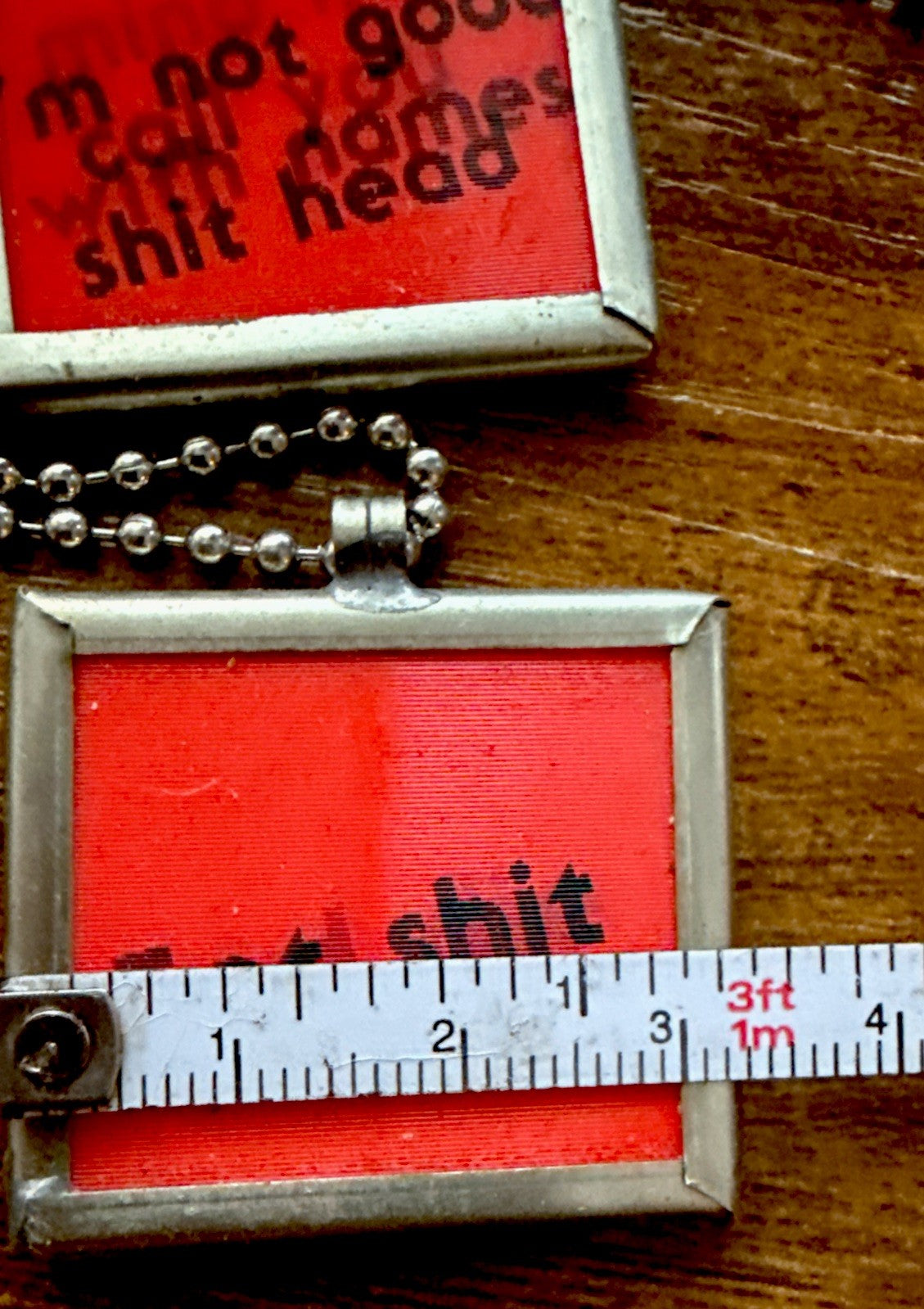 Spencers 1970s Vari-Vue sarcastic lenticular mirror back necklaces - photo 5