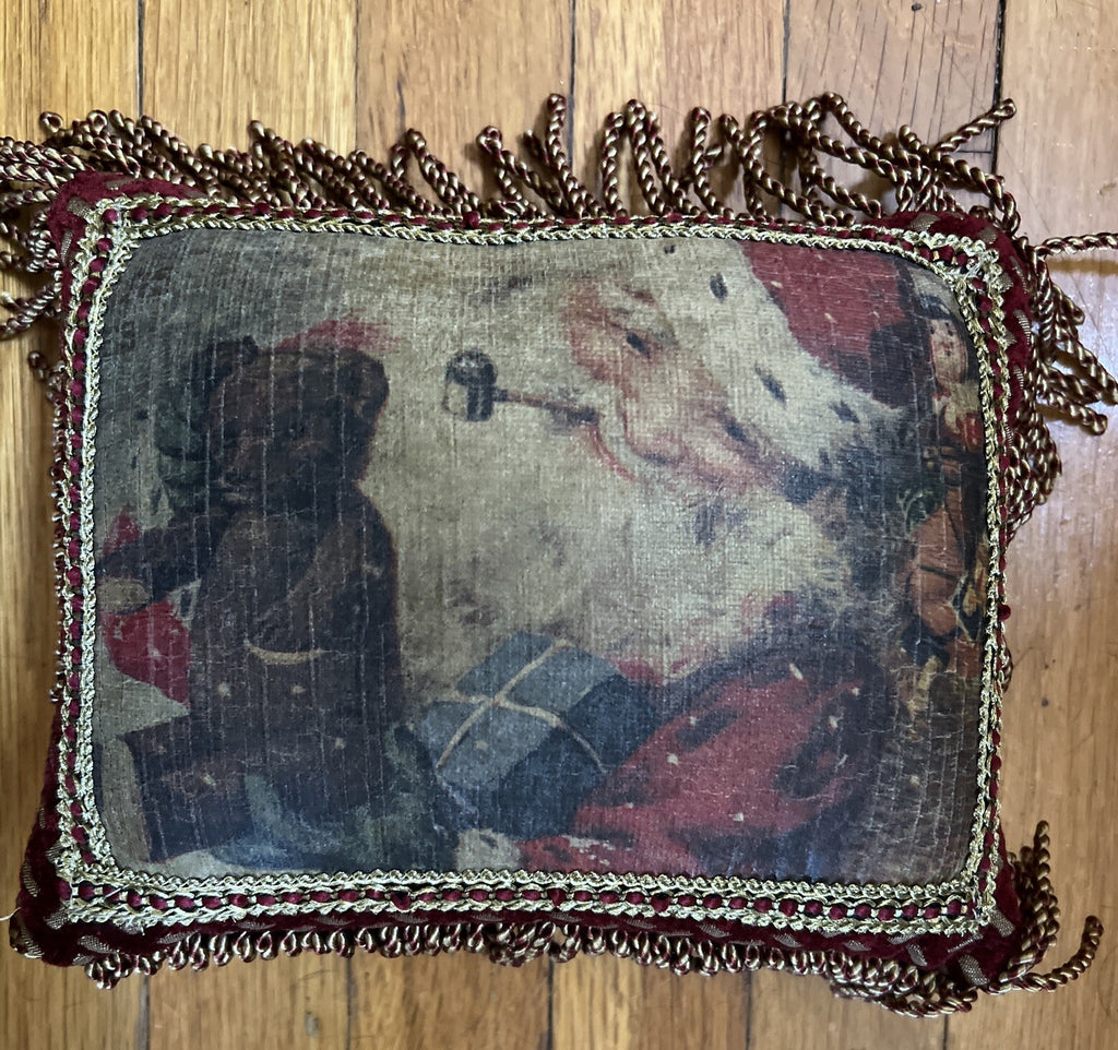 Pulvermacher Designs NY luxury Christmas pillows Kriss Kringle Santa - photo 5