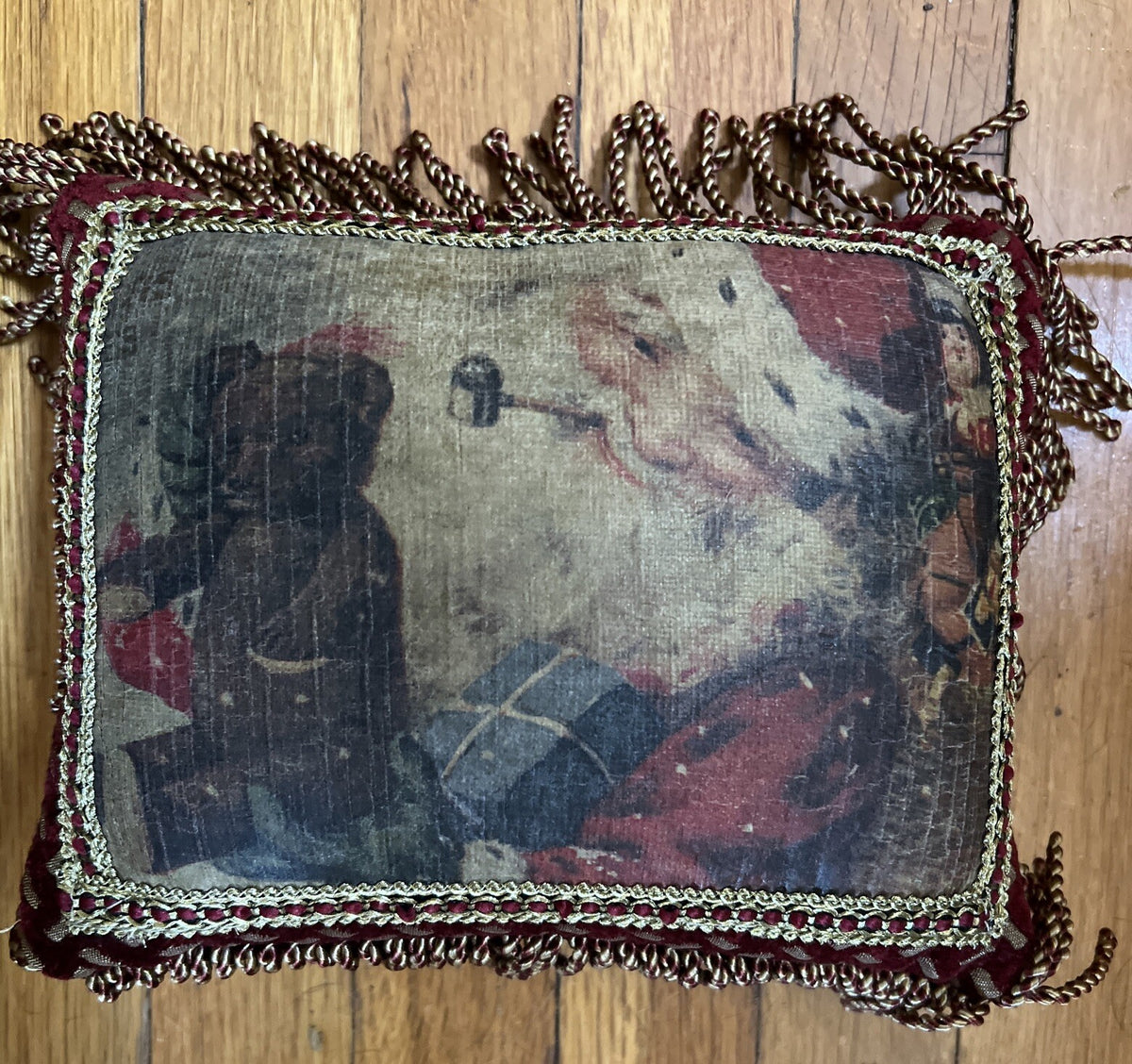Pulvermacher Designs NY luxury Christmas pillows Kriss Kringle Santa - photo 5