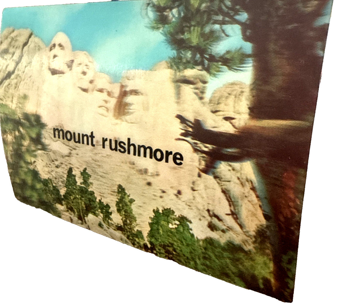 Rare Vtg 1960S Vari Vue 3D Lenticular UNUSED MOUNT RUSHMORE POSTCARD NOS - photo 2