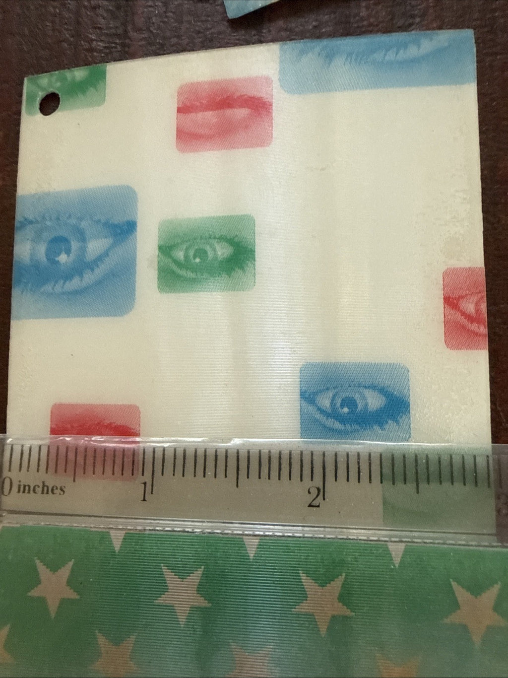 1960s salesman sample Vari-Vue lenticular moving eyes keychain - photo 4