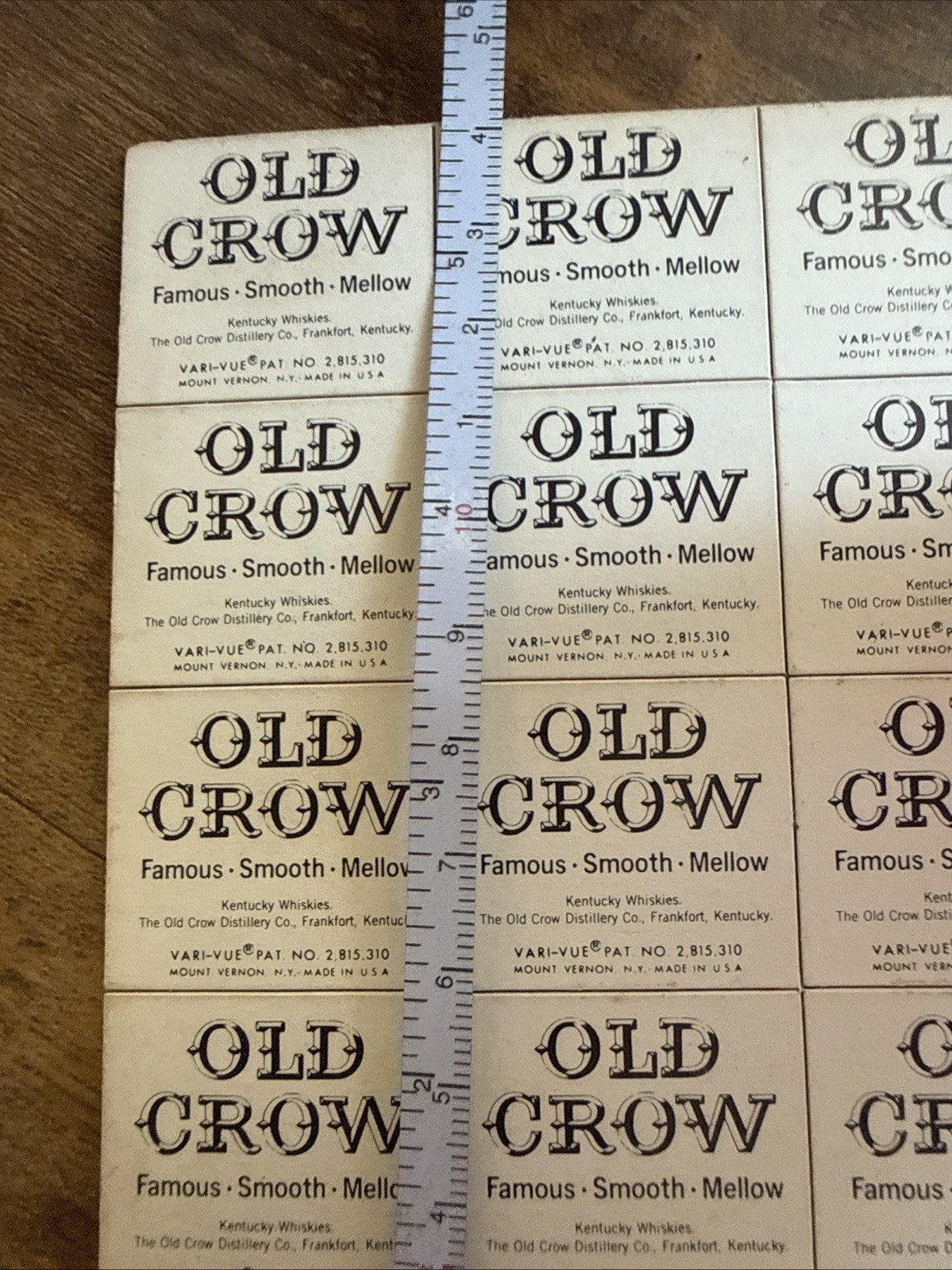 1960s Vari-Vue Old Crow good luck lenticular uncut sheet of 20 - photo 8