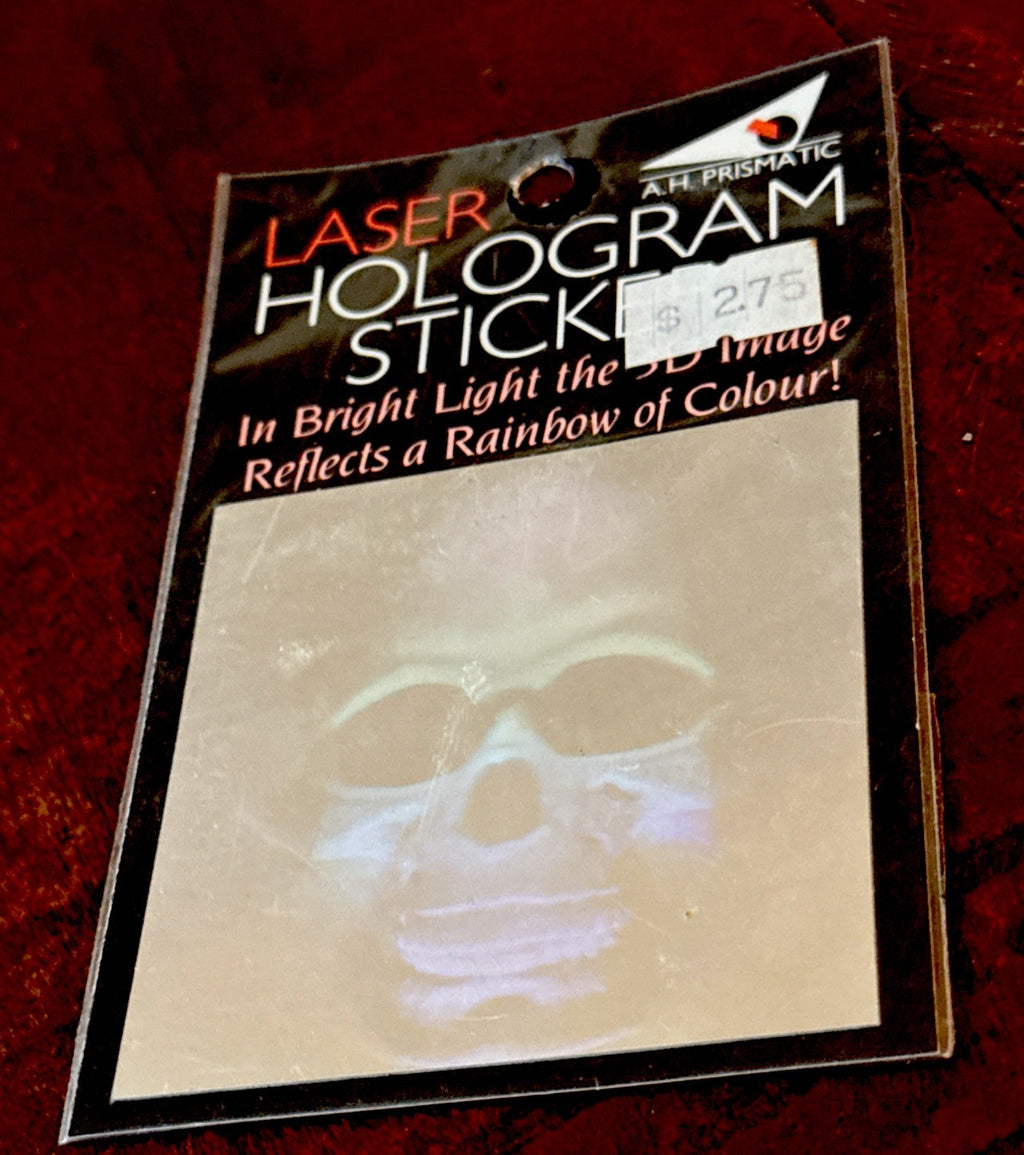 A.H Prismatic vintage hologram skull sticker new in package - photo 3