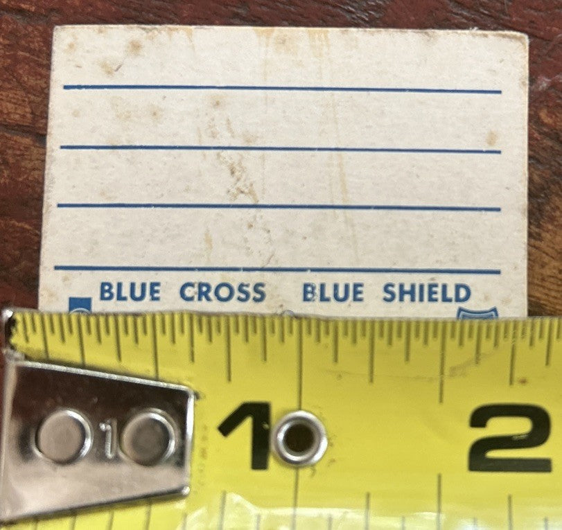 VTG 1960s VARI VUE BLUE CROSS BLUE SHIELD LENTICULAR NAME TAG NOS - photo 4