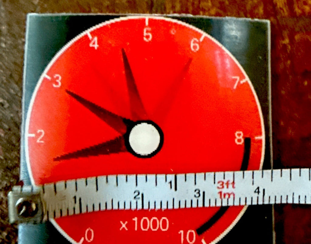 1960s Vari Vue red speedometer moving motion unused stickers - photo 5