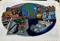 Douglas Fraser bold graphic illustration pop art original painting