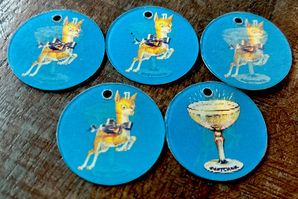 Babycham Vari-Vue lenticular keychains lot of 5