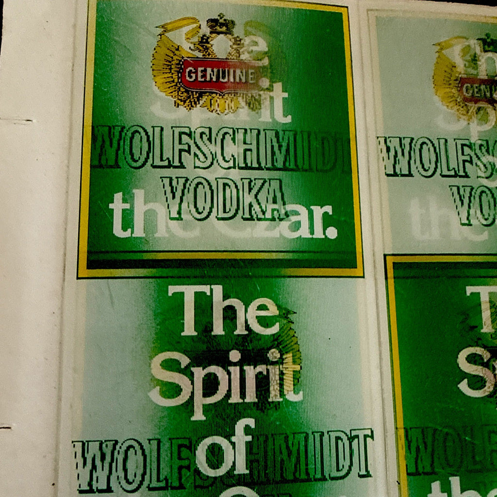 Rare Vtg Vari Vue lenticular WOLFSCHMIDT VODKA AD DISPLAY SHEET NOS - photo 5