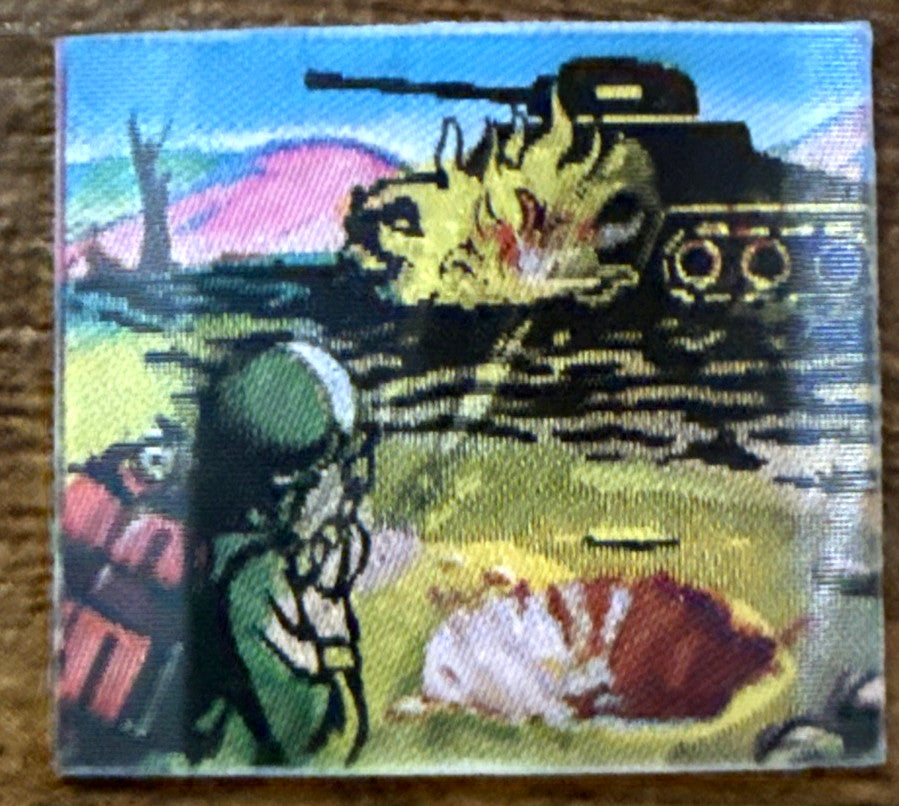 1960S VARI VUE MIO RARE WAR BATTLE SCENE SET OF 6 TILES FLICKERS LENTICULAR - photo 10