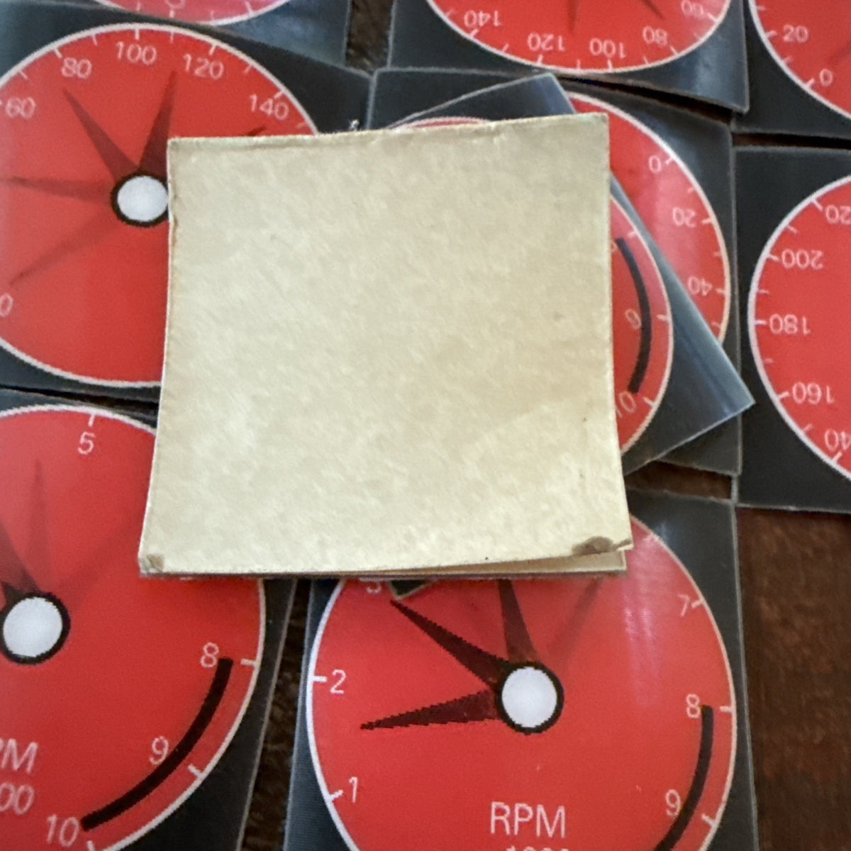 1960s Vari Vue red speedometer moving motion unused stickers - photo 4