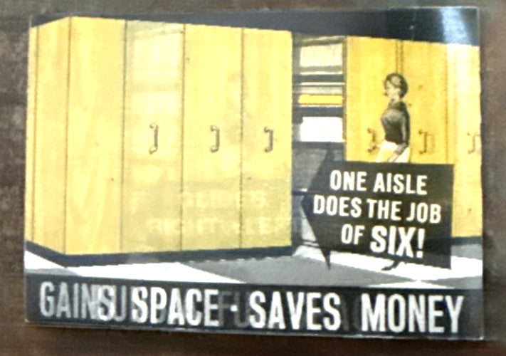 Vari-Vue Lunia Shelving Myers Industries 1957 lenticular business card