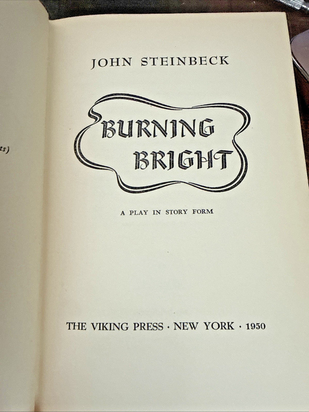 John STEINBECK / Burning Bright FIRST EDITION FIRST PRINTING 1950 Ex!! - photo 3