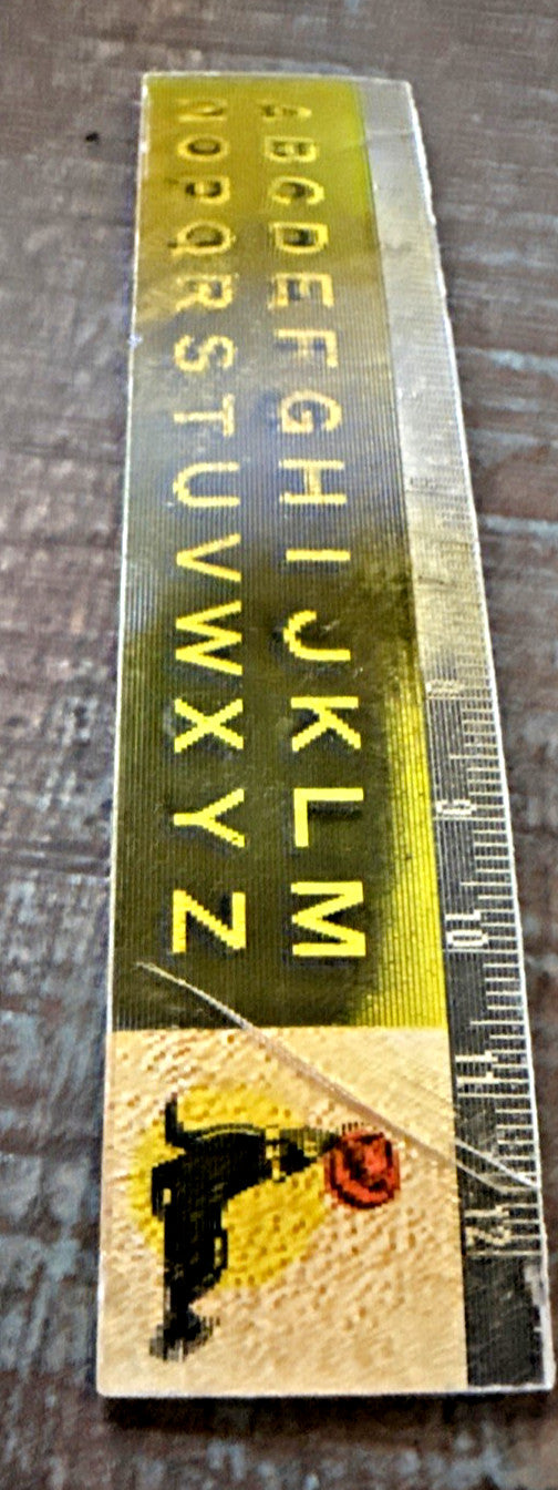 1950 Wonder View Lenticular Ruler Asian Market Upper & Lower case alpabet 6 Inch - photo 7