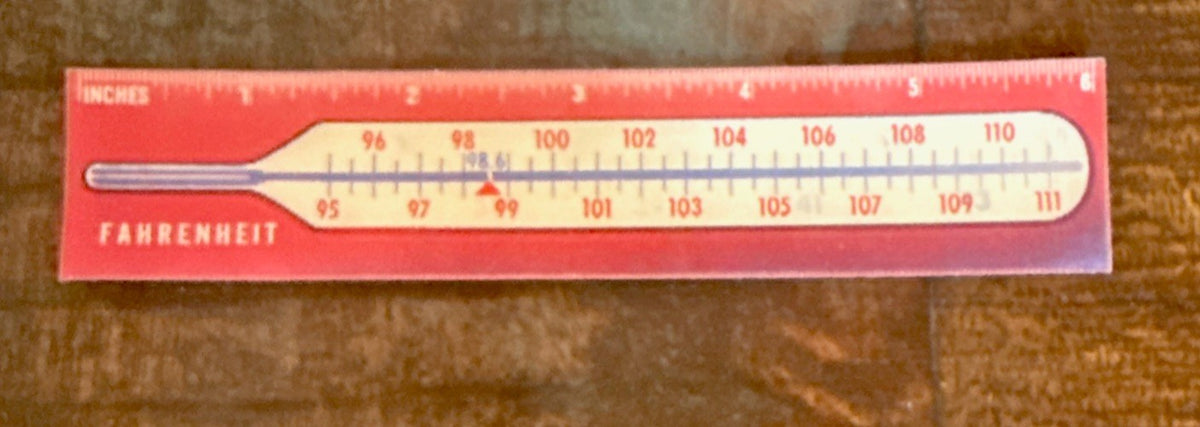 CENTIGRADE / FAHRENHEIT THERMOMETER 1960'S VARI-VUE LENTICULAR 6" RULERS NOS - photo 2