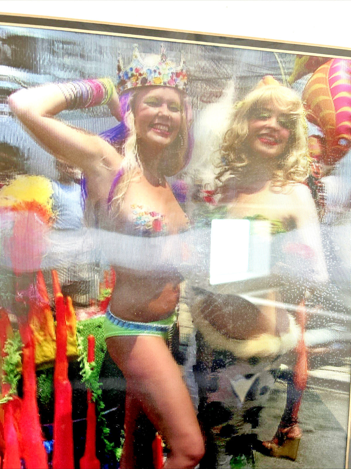 1999 Robert Munn 3D lenticular two blonde mermaids signed and framed - photo 4