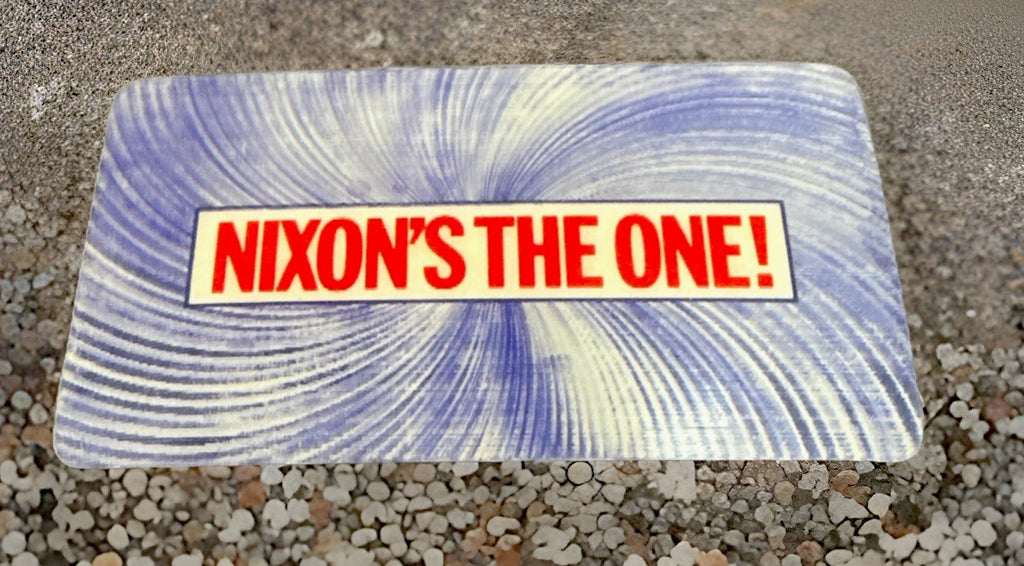 1968 VARI VUE NIXON'S THE ONE RARE ADVERTISING LENTICULAR CARD NOS MINT - photo 2