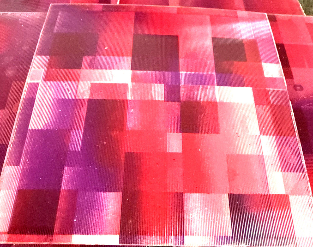1960s Vari-Vue pink geometric salesman samples lot of 14