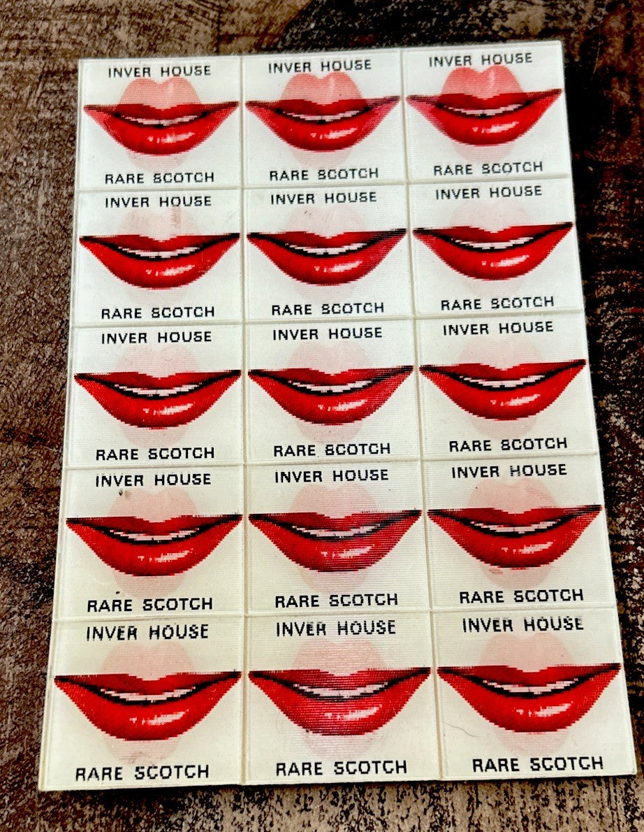 1956 Vari-Vue uncut sheet Inver House scotch flickers - photo 3
