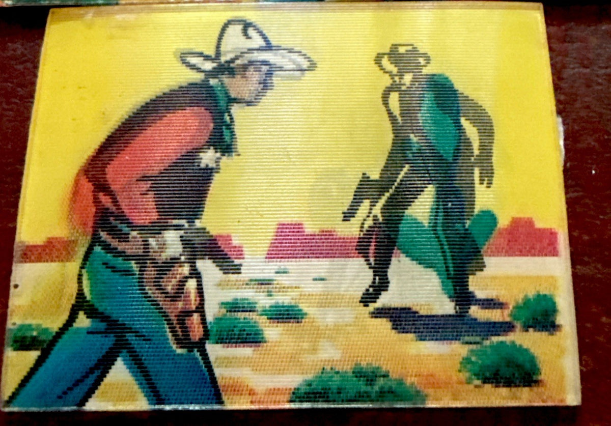 Lot of 3 1960s VARI-VUE VINTAGE WESTERN GUNSLINGER NOS RARE - photo 4