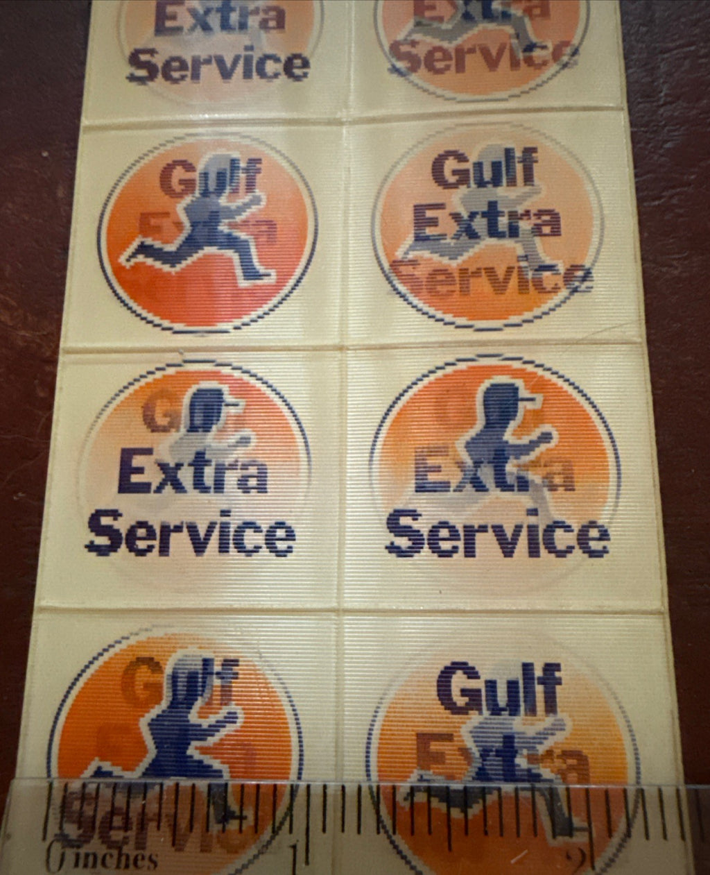 1970s Gulf Motor Oil Vari-Vue lenticular flickers uncut - photo 3