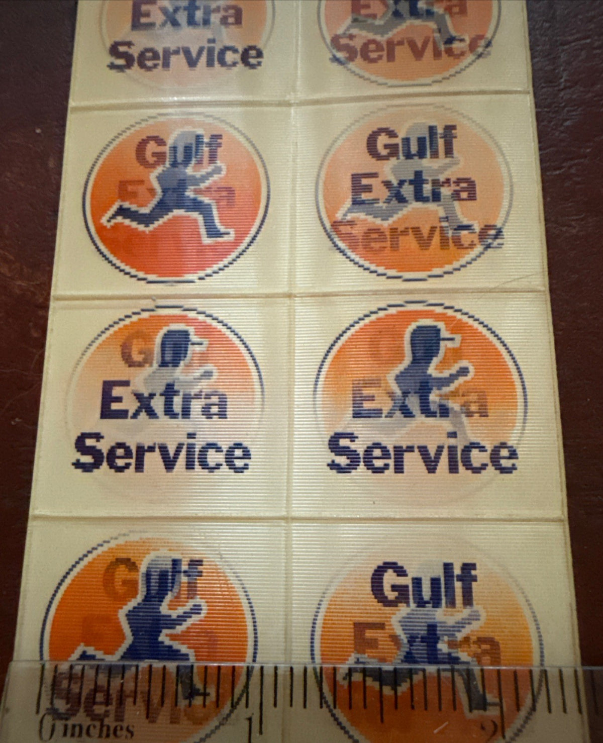 1970s Gulf Motor Oil Vari-Vue lenticular flickers uncut - photo 3