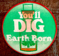 1970 Earth Born shampoo Vari-Vue pinback button lenticular