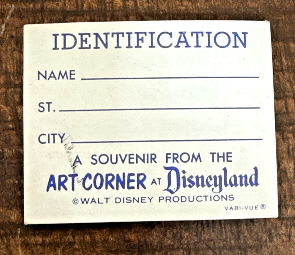 1960S DISNEYLAND VARI VUE FLICKER LENTICULAR SOUVENIR I.D TAG CHIP N DALE NOS - photo 4