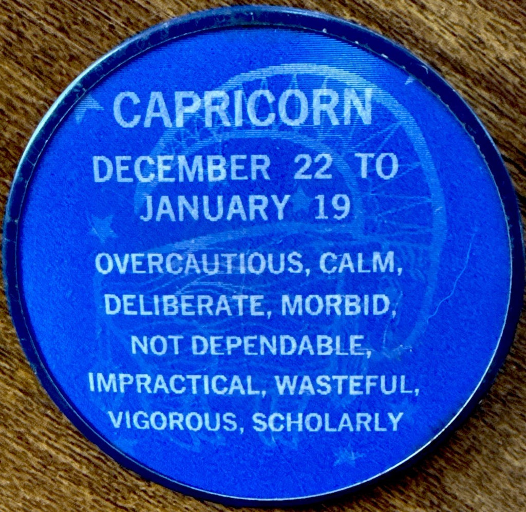 Zodiac Capricorn Vari-Vue lenticular flicker moving motion pin