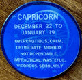 Zodiac Capricorn Vari-Vue lenticular flicker moving motion pin