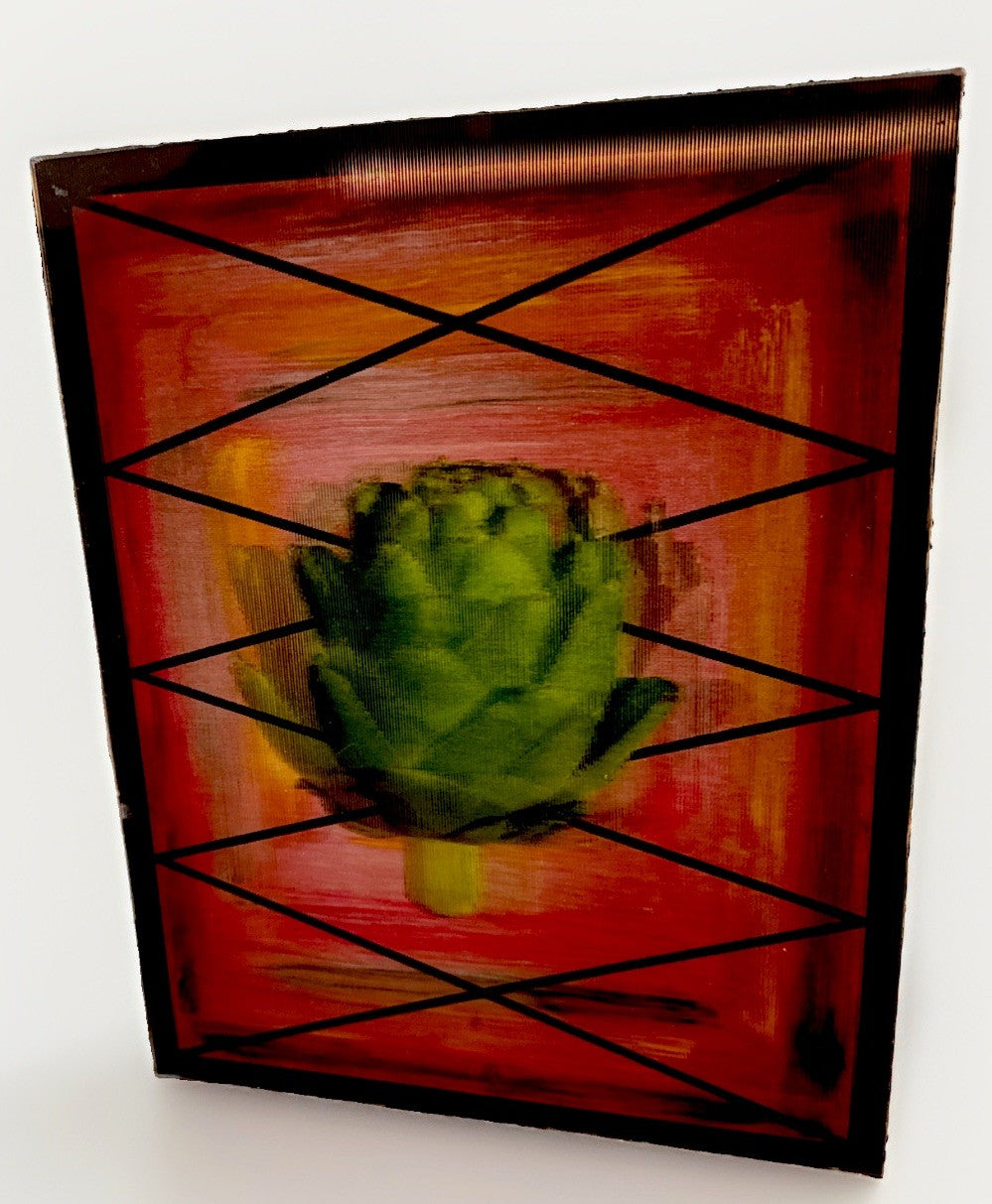 3D lenticular Depthography Robert Munn suspended artichoke 8x10