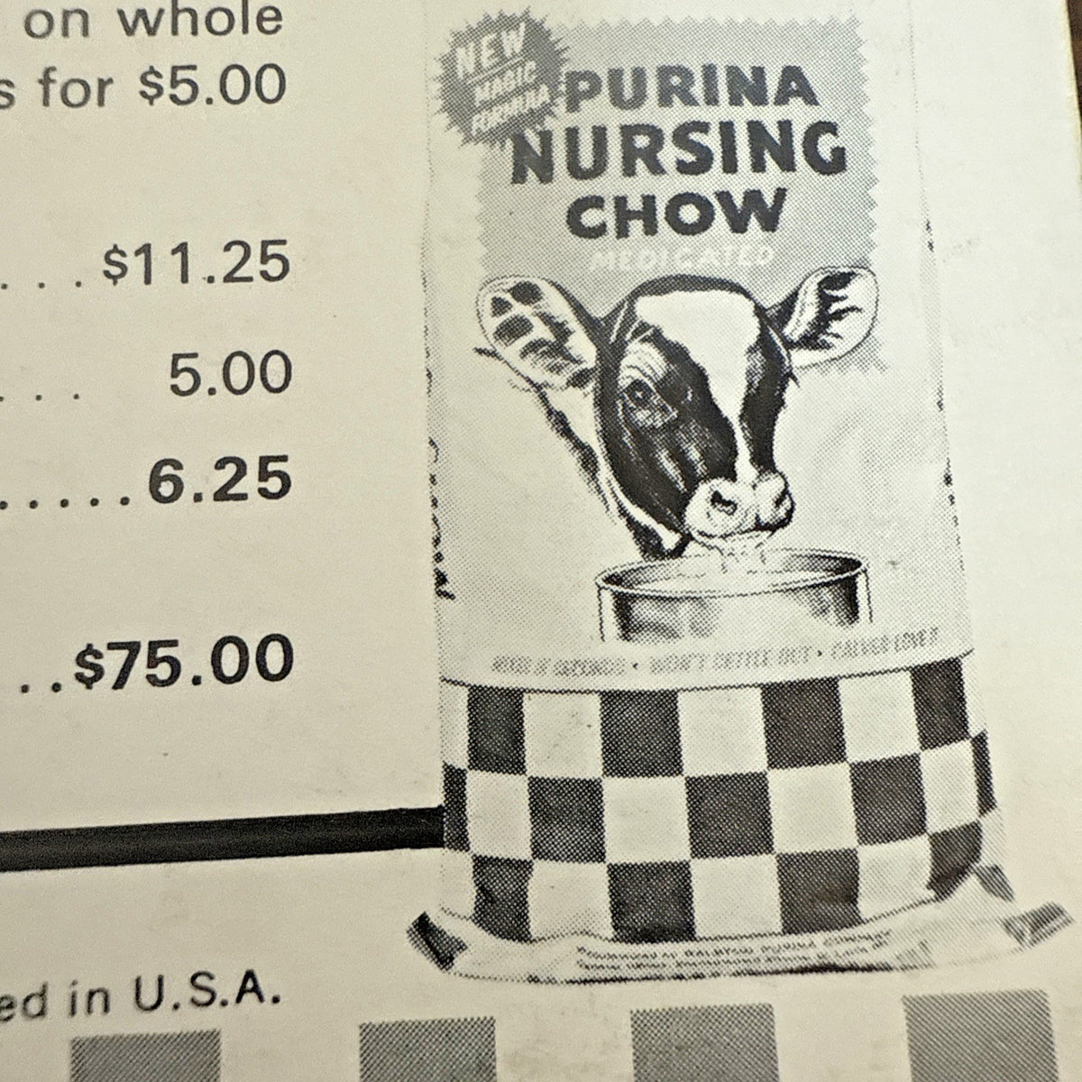 1964 baby calves Purina Nursing Chow Vari-Vue two-sided lenticular - photo 4