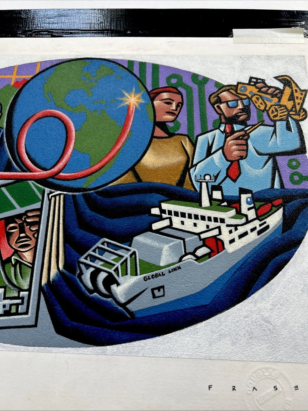 Douglas Fraser graphic illustration pop art original painting - photo 3