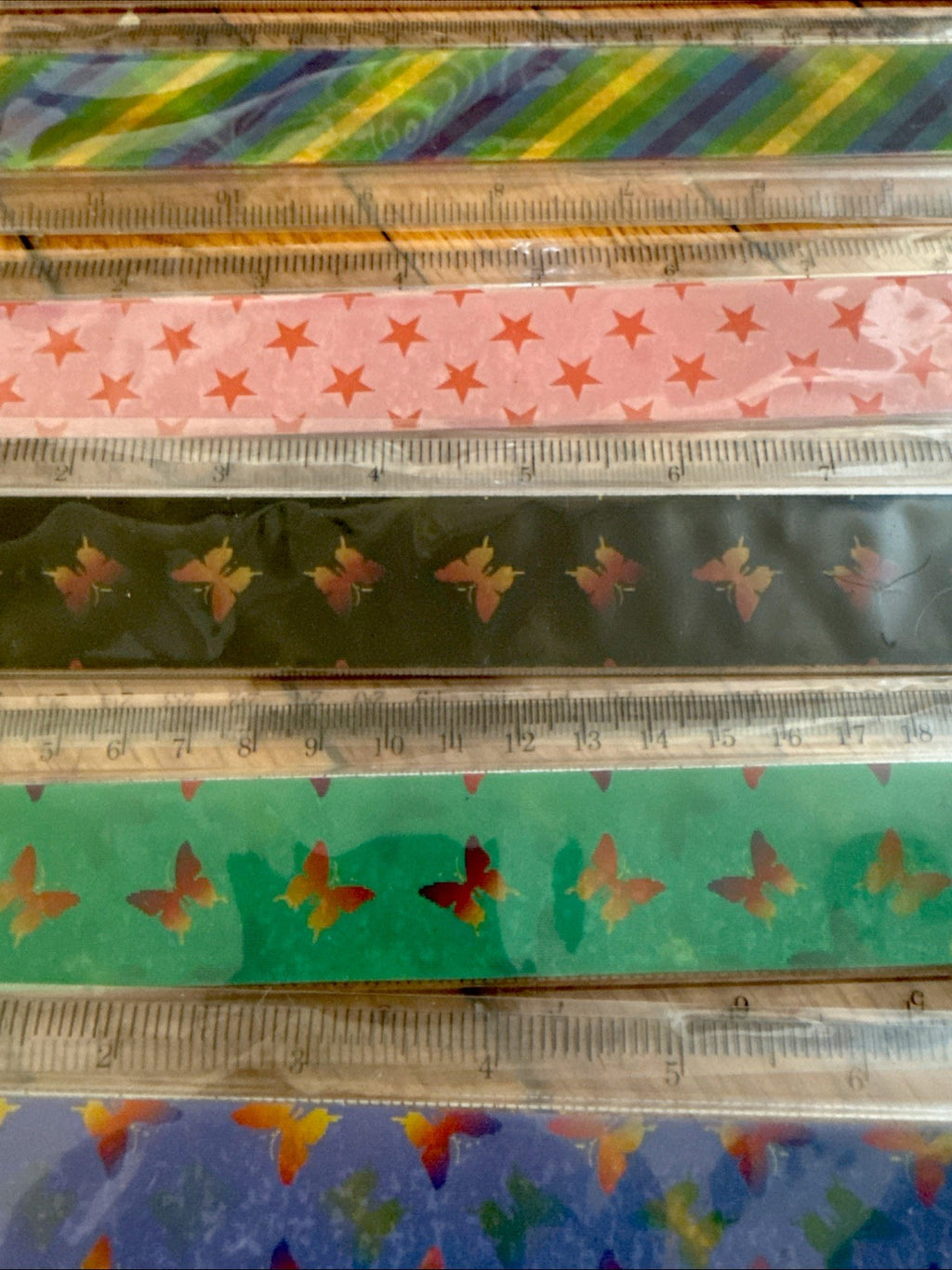 Vintage 3D lenticular 12 inch rulers Lantor OTC new in package - photo 2