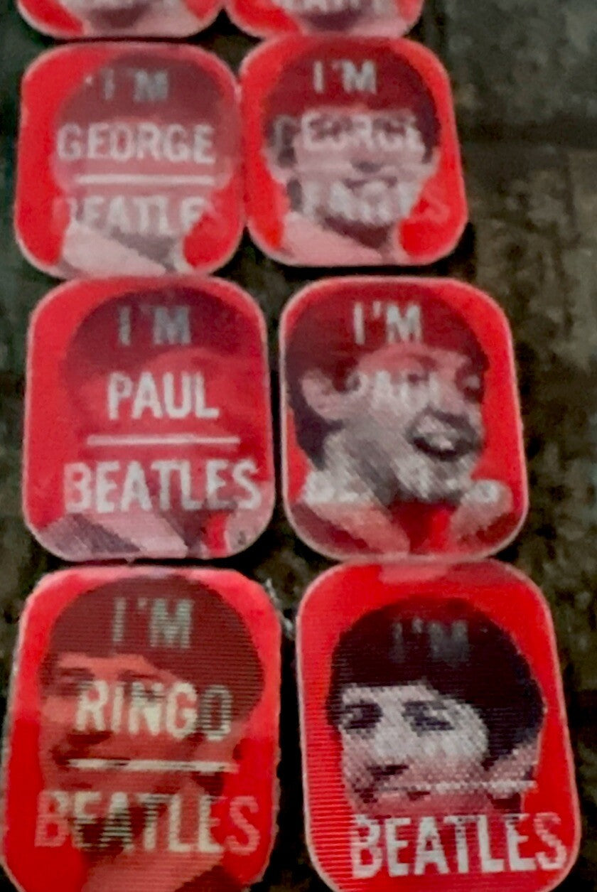1960s Beatles vending Vari-Vue unused ring inserts set - photo 5