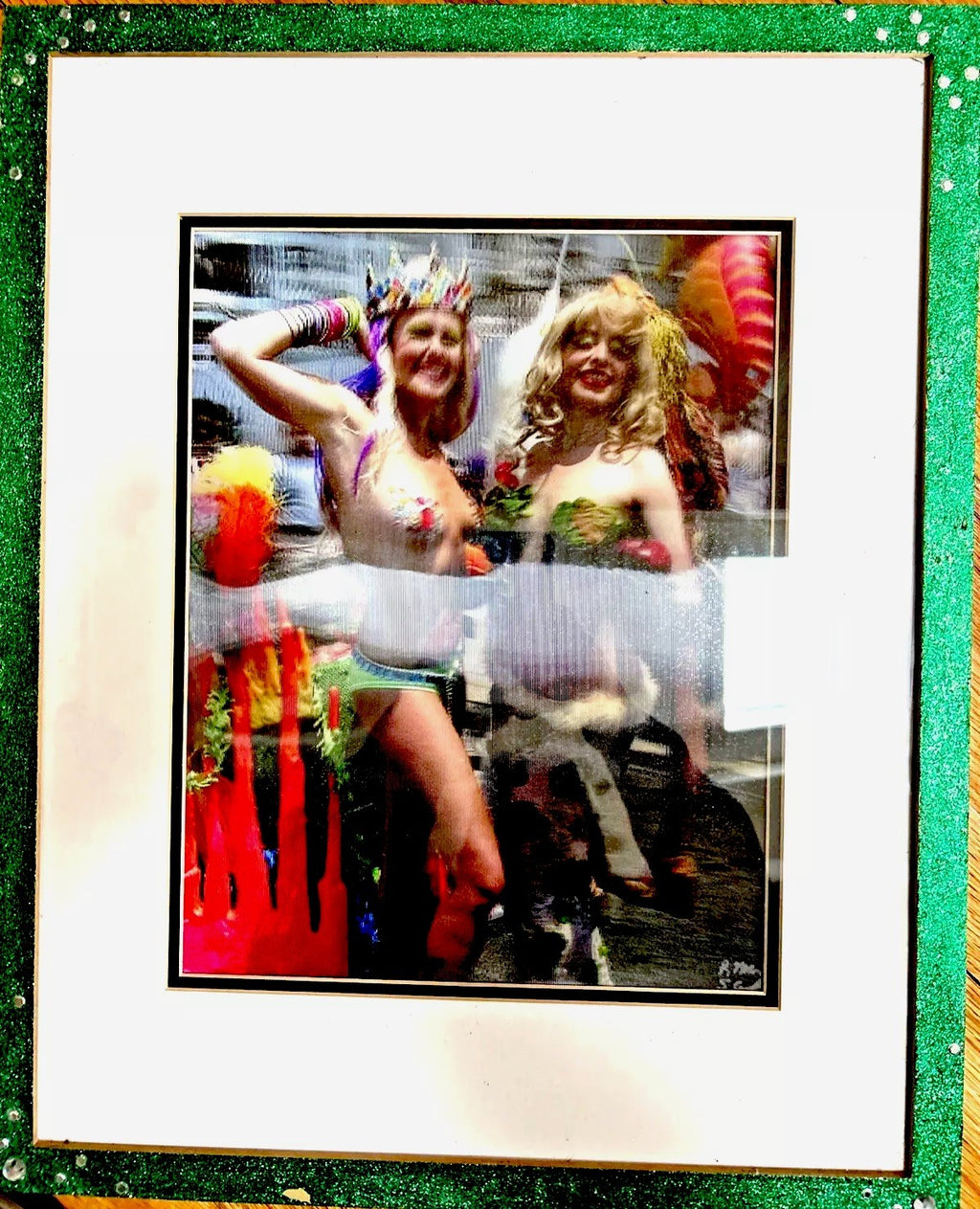 1999 Robert Munn 3D lenticular two blonde mermaids signed and framed
