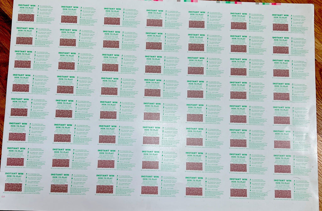 So Rare 1995 Jacob's Bakery Kirby 3D Cards FULL UNCUT CARD SHEET 1-4 NOS SO RARE - photo 9