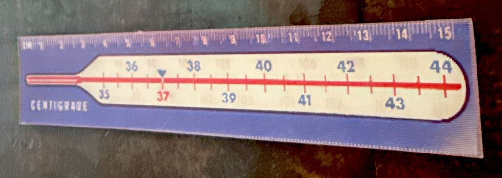 CENTIGRADE / FAHRENHEIT THERMOMETER 1960'S VARI-VUE LENTICULAR 6" RULERS NOS - photo 4