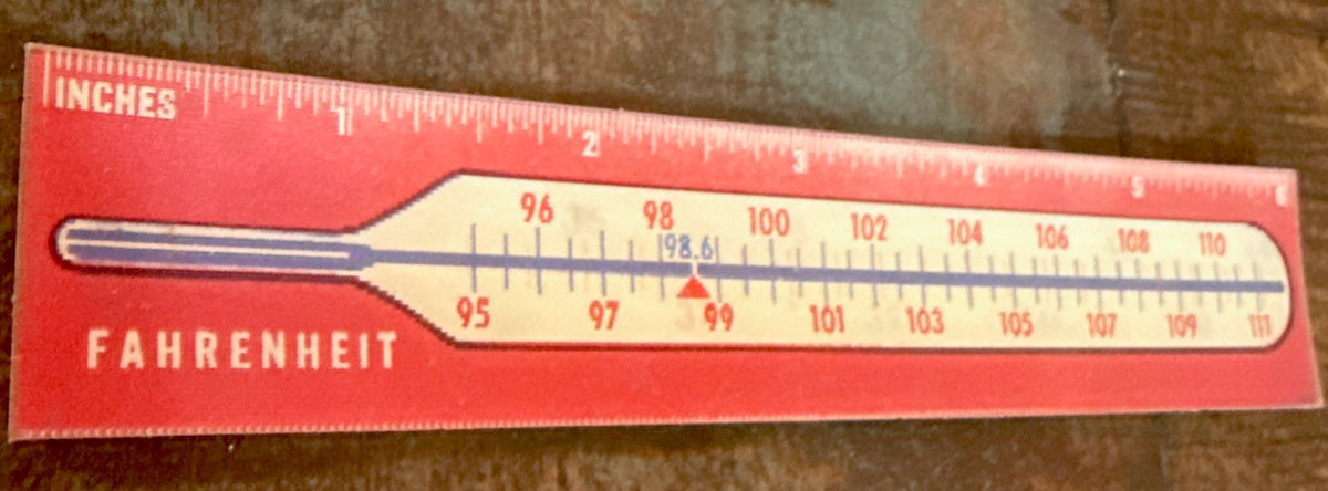 CENTIGRADE / FAHRENHEIT THERMOMETER 1960'S VARI-VUE LENTICULAR 6" RULERS NOS - photo 3