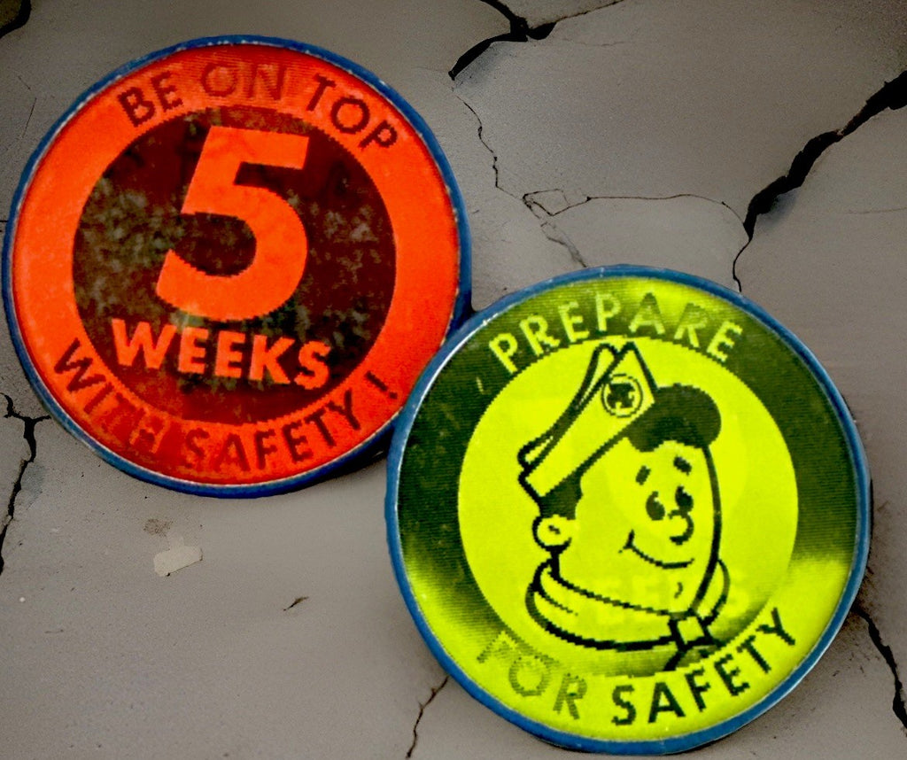 Vintage Vari-Vue Boy Scouts safety pinbacks Safety Week