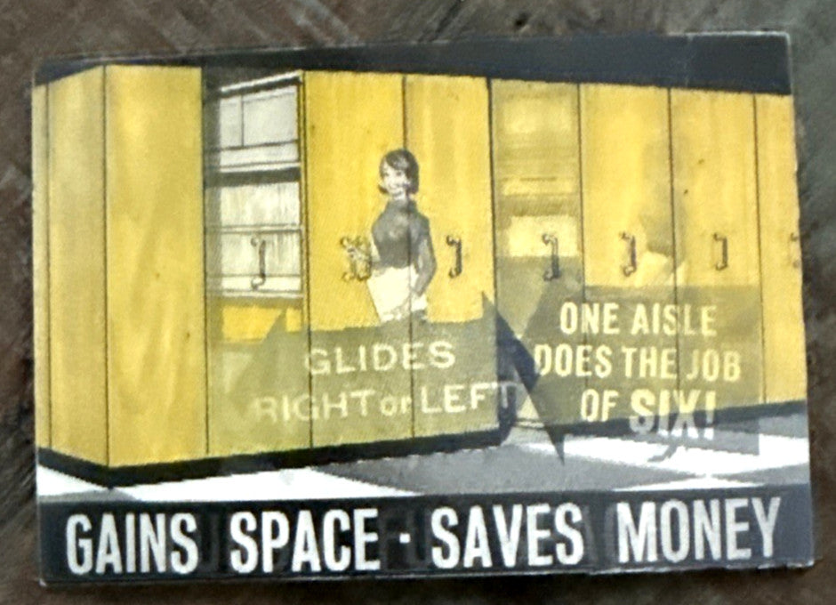 Scarse VARI VUE LUNIA, SHELVING, MYERS IND 1957 LENTICULAR 2 PHASE BUS CARD NOS - photo 4